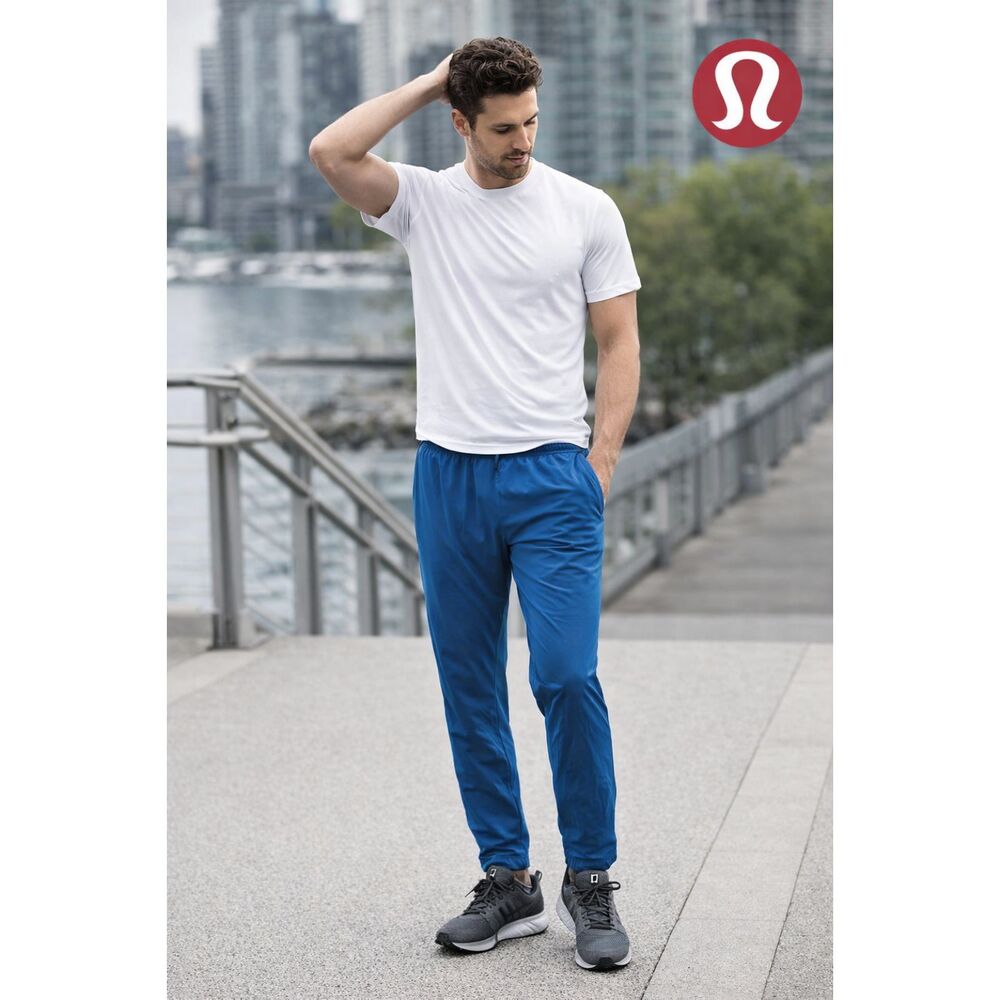 Lululemon Athletica Blue Surge Running Athletic Pants Trousers  Mens Size Large